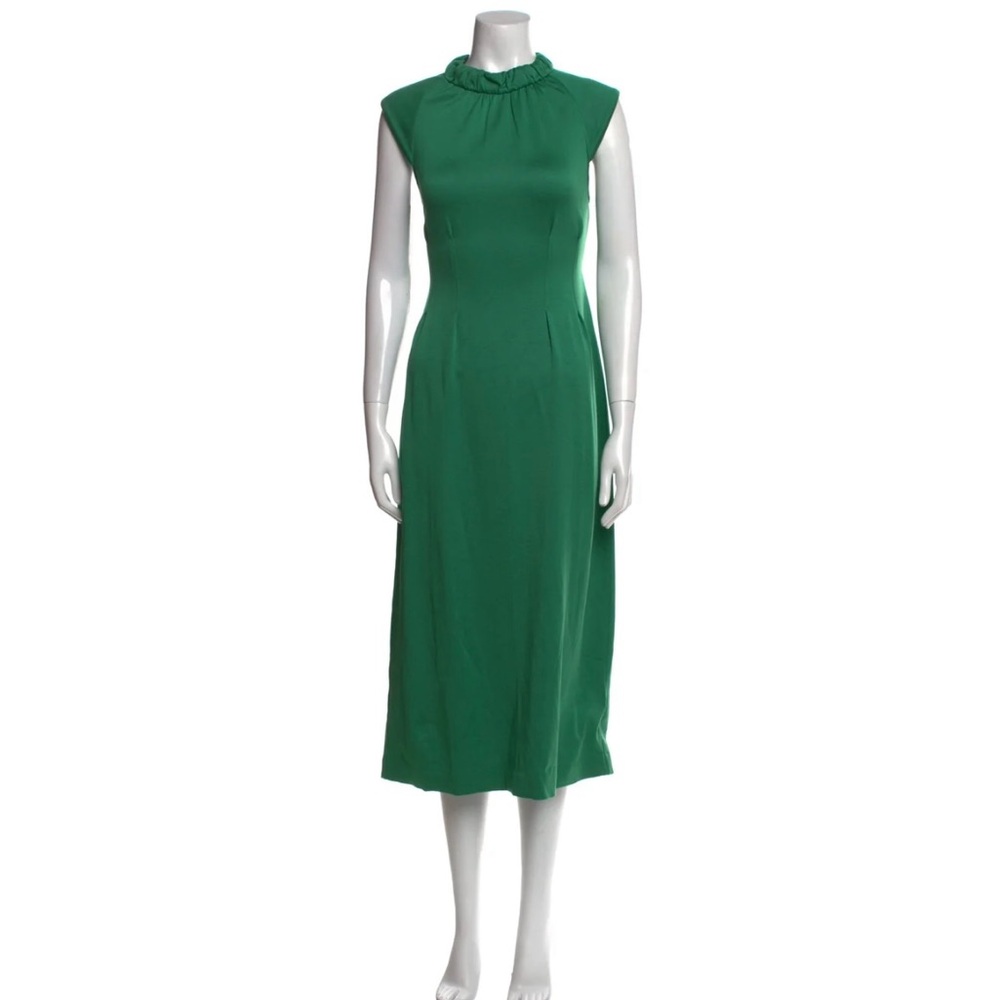 Tibi Emerald Green High-Neck Dress